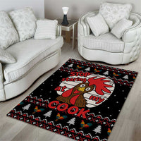 Chicken Stop Christmas Area Rug Xmas Holiday Patterns - Wonder Print Shop