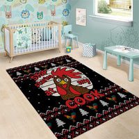 Chicken Stop Christmas Area Rug Xmas Holiday Patterns - Wonder Print Shop