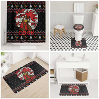 Chicken Stop Christmas Bathroom Set Xmas Holiday Patterns - Wonder Print Shop