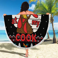 Chicken Stop Christmas Beach Blanket Xmas Holiday Patterns - Wonder Print Shop