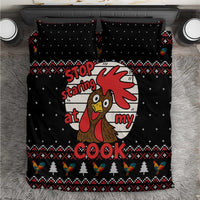 Chicken Stop Christmas Bedding Set Xmas Holiday Patterns - Wonder Print Shop