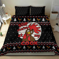 Chicken Stop Christmas Bedding Set Xmas Holiday Patterns - Wonder Print Shop