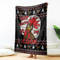 Chicken Stop Christmas Blanket Xmas Holiday Patterns - Wonder Print Shop