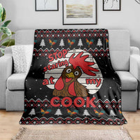 Chicken Stop Christmas Blanket Xmas Holiday Patterns - Wonder Print Shop