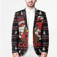 Chicken Stop Christmas Blazer Xmas Holiday Patterns - Wonder Print Shop
