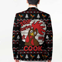Chicken Stop Christmas Blazer Xmas Holiday Patterns - Wonder Print Shop