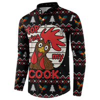 Chicken Stop Christmas Button Sweatshirt Xmas Holiday Patterns - Wonder Print Shop