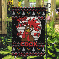 Chicken Stop Christmas Garden Flag Xmas Holiday Patterns - Wonder Print Shop