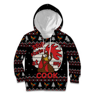 Chicken Stop Christmas Kid Hoodie Xmas Holiday Patterns - Wonder Print Shop