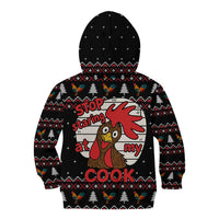 Chicken Stop Christmas Kid Hoodie Xmas Holiday Patterns - Wonder Print Shop