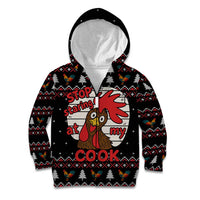 Chicken Stop Christmas Kid Hoodie Xmas Holiday Patterns - Wonder Print Shop