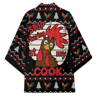 Chicken Stop Christmas Kimono Xmas Holiday Patterns - Wonder Print Shop