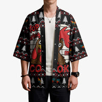 Chicken Stop Christmas Kimono Xmas Holiday Patterns - Wonder Print Shop