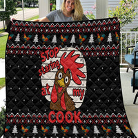 Chicken Stop Christmas Quilt Xmas Holiday Patterns - Wonder Print Shop