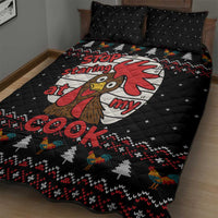 Chicken Stop Christmas Quilt Bed Set Xmas Holiday Patterns - Wonder Print Shop