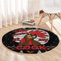 Chicken Stop Christmas Round Carpet Xmas Holiday Patterns - Wonder Print Shop