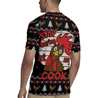 Chicken Stop Christmas Rugby Jersey Xmas Holiday Patterns - Wonder Print Shop