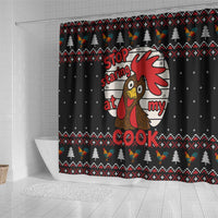 Chicken Stop Christmas Shower Curtain Xmas Holiday Patterns - Wonder Print Shop