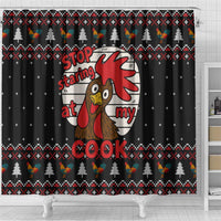 Chicken Stop Christmas Shower Curtain Xmas Holiday Patterns - Wonder Print Shop