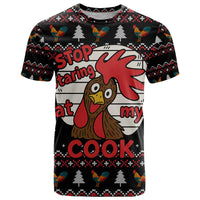 Chicken Stop Christmas T Shirt Xmas Holiday Patterns - Wonder Print Shop