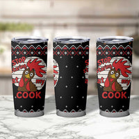 Chicken Stop Christmas Tumbler Cup Xmas Holiday Patterns - Wonder Print Shop