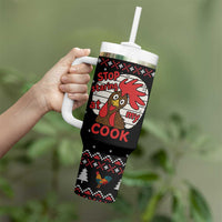 Chicken Stop Christmas Tumbler With Handle Xmas Holiday Patterns - Wonder Print Shop