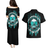 I Am The Storm Skul Couples Matching Puletasi Dress and Hawaiian Shirt - Wonder Print Shop