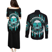 I Am The Storm Skul Couples Matching Puletasi Dress and Long Sleeve Button Shirt - Wonder Print Shop