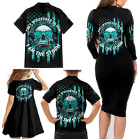 I Am The Storm Skul Family Matching Long Sleeve Bodycon Dress and Hawaiian Shirt - Wonder Print Shop