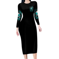I Am The Storm Skul Family Matching Long Sleeve Bodycon Dress and Hawaiian Shirt - Wonder Print Shop