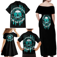 I Am The Storm Skul Family Matching Off Shoulder Maxi Dress and Hawaiian Shirt - Wonder Print Shop