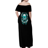 I Am The Storm Skul Family Matching Off Shoulder Maxi Dress and Hawaiian Shirt - Wonder Print Shop