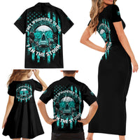 I Am The Storm Skul Family Matching Short Sleeve Bodycon Dress and Hawaiian Shirt - Wonder Print Shop