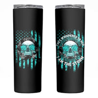 I Am The Storm Skul Skinny Tumbler - Wonder Print Shop
