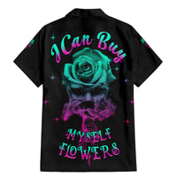 I Can Buy Myself Flowers Smoke Rose Skull Family Matching Mermaid Dress and Hawaiian Shirt - Wonder Print Shop