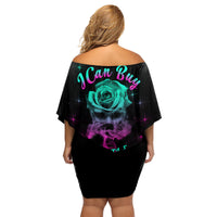 I Can Buy Myself Flowers Smoke Rose Skull Family Matching Off Shoulder Short Dress and Hawaiian Shirt - Wonder Print Shop