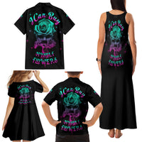 I Can Buy Myself Flowers Smoke Rose Skull Family Matching Tank Maxi Dress and Hawaiian Shirt - Wonder Print Shop