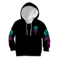 I Can Buy Myself Flowers Smoke Rose Skull Kid Hoodie - Wonder Print Shop