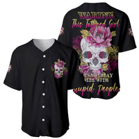Warning This Tattooed Girl Baseball Jersey - Wonder Print Shop