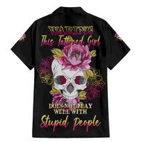 Warning This Tattooed Girl Family Matching Mermaid Dress and Hawaiian Shirt - Wonder Print Shop