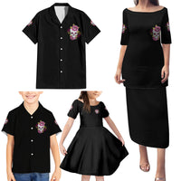 Warning This Tattooed Girl Family Matching Puletasi Dress and Hawaiian Shirt - Wonder Print Shop