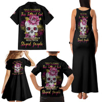Warning This Tattooed Girl Family Matching Tank Maxi Dress and Hawaiian Shirt - Wonder Print Shop