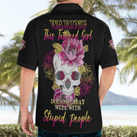 Warning This Tattooed Girl Hawaiian Shirt - Wonder Print Shop