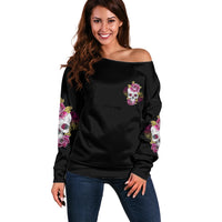 Warning This Tattooed Girl Off Shoulder Sweater - Wonder Print Shop