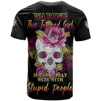 Warning This Tattooed Girl T Shirt - Wonder Print Shop