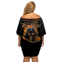 I Am The Storm Grumpy Old Man Family Matching Off Shoulder Short Dress and Hawaiian Shirt - Wonder Print Shop