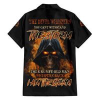 I Am The Storm Grumpy Old Man Family Matching Puletasi Dress and Hawaiian Shirt - Wonder Print Shop