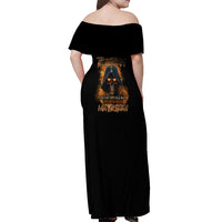 I Am The Storm Grumpy Old Man Off Shoulder Maxi Dress - Wonder Print Shop