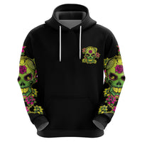 Warning This Tattooed Girl Flower Sugar Skull Hoodie - Wonder Print Shop