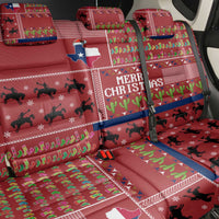 Texas Map Merry Christmas Back Car Seat Cover Xmas Holiday Patterns - Wonder Print Shop